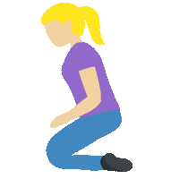 emojivid woman emoji emojivid kneeling Sticker