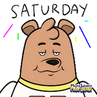 Saturday What Sticker by Meme World of Max Bear
