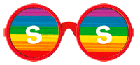 rainbow glasses Sticker by skittles_es