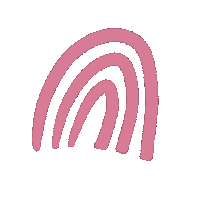 pineapplesheep pink rainbow doodles arch Sticker