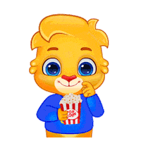 Hungry Pop Corn Sticker by Lucas and Friends by RV AppStudios