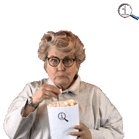 Pop Corn Eating Sticker by The QI Elves