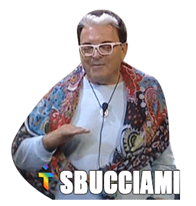 cristiano malgioglio sbucciami Sticker by Trash Italiano