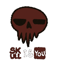 Skull Baba Is You Sticker by Nico