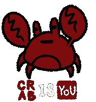 Crab Baba Is You Sticker by Nico