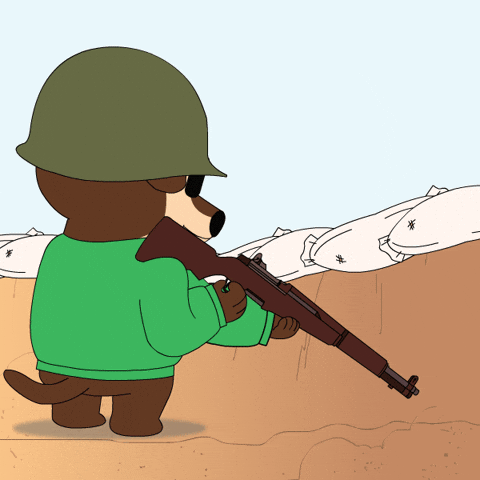 Shooting Cool Dog GIF by ChesterAbstract