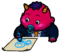 animation cartoon baby blue animated Sticker