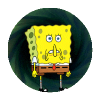 spongebob sad what lol nickelodeon Sticker