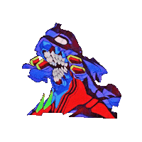 Shinji Ikari Cyberpunk Sticker by Database數據