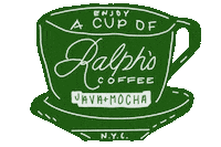 Ralph Lauren Coffee Sticker by Penny Linn Designs