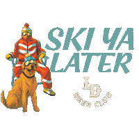 Winter Ski Ya Later Sticker by Lazy Dog Restaurant & Bar