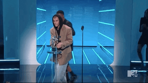 Justin Bieber Award GIF by 2021 MTV Video Music Awards