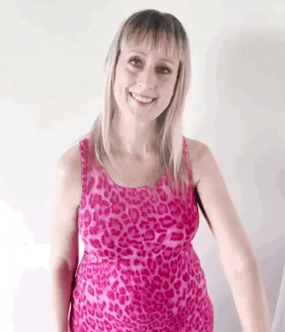 AnnHansonArt art pink woman animal GIF