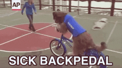 kathleencozetteelsner giphygifmaker backpedal back pedal GIF