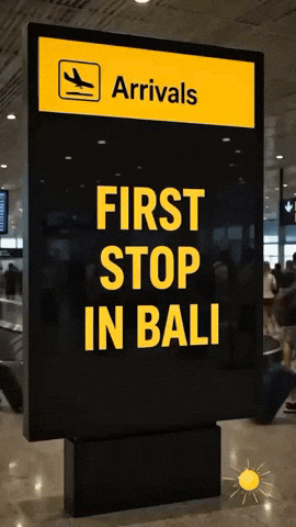 TSL Bali airport sign 