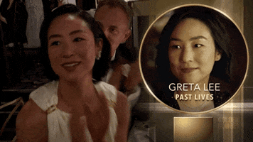 Greta Lee Blow Kiss GIF by Golden Globes