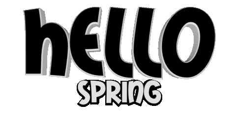 Hello Spring Sticker by OpticalArtInc.