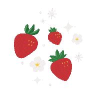 Strawberry 花 Sticker