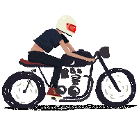 motorcycle cafe racer Sticker by EVANREDBORJA