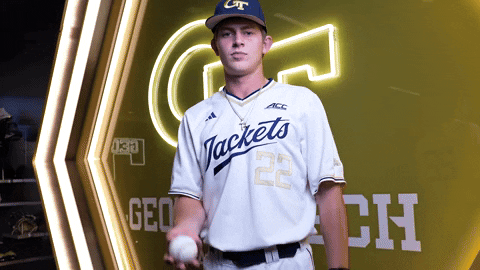 Georgia Tech Baseball GIF by Georgia Tech Yellow Jackets