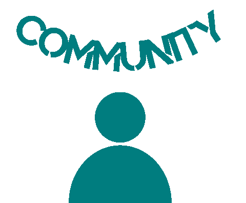 Community Sticker by MEGA Agency