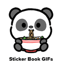 Hungry Panda Bear Sticker by Sticker Book iOS GIFs