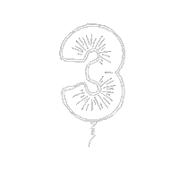 Balloon Number Sticker