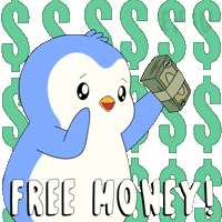 Free Money Glitch Sticker by Pudgy Penguins