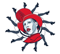 Marilyn Manson Spinning Sticker
