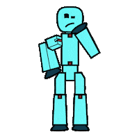 Wondering Let Me Think Sticker by Stikbot