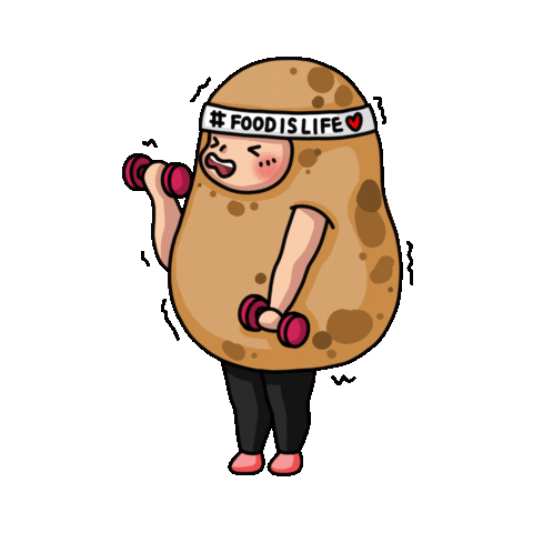 Fitness Eat Sticker by HAPPI HAPPU