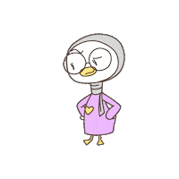chaknums kawaii angry nerd duck Sticker
