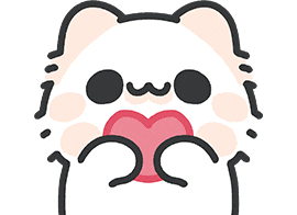 Broken Heart Cat Sticker