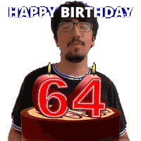 64Th Birthday Sticker
