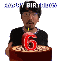 6Th Birthday 6 Years Old Sticker