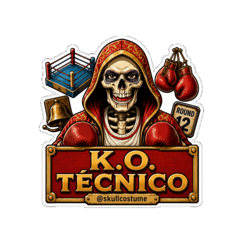 Knock Out Skull Sticker