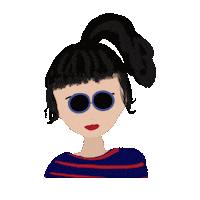 Misskcanvas girl what sunglasses glasses Sticker