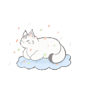 amarxntine cat kitty cutecat petals Sticker