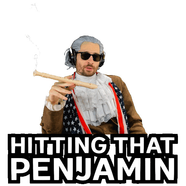 Benjamin Franklin Smoking Sticker