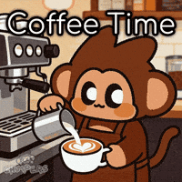 Tired Cup Of Coffee GIF by Chimpers
