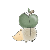 Ainigal fall apple autumn hedgehog Sticker