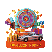 Spin Win Sticker by Cell C