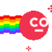 _coderio fun meme rainbow face Sticker