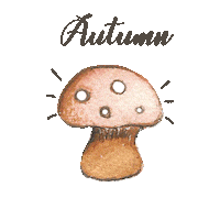 Autumn Mushroom Sticker