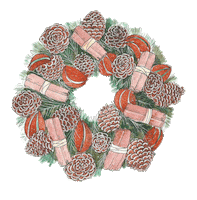 ninaiart xmas garland cones ninaiart Sticker