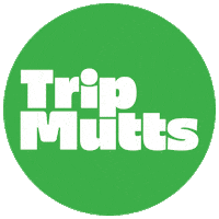tripmutts dog logo green dogs Sticker