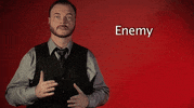 sign language enemy GIF by Sign with Robert