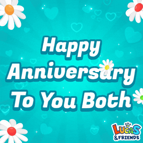 Happy Anniversary Greetings GIF by Lucas and Friends by RV AppStudios