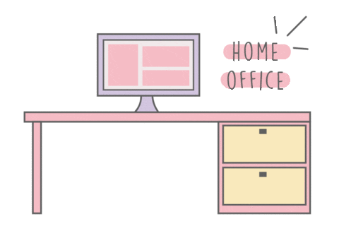Home Office Sticker by Bee Planner