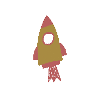 Spaceman Rocketship Sticker by ergoPouch